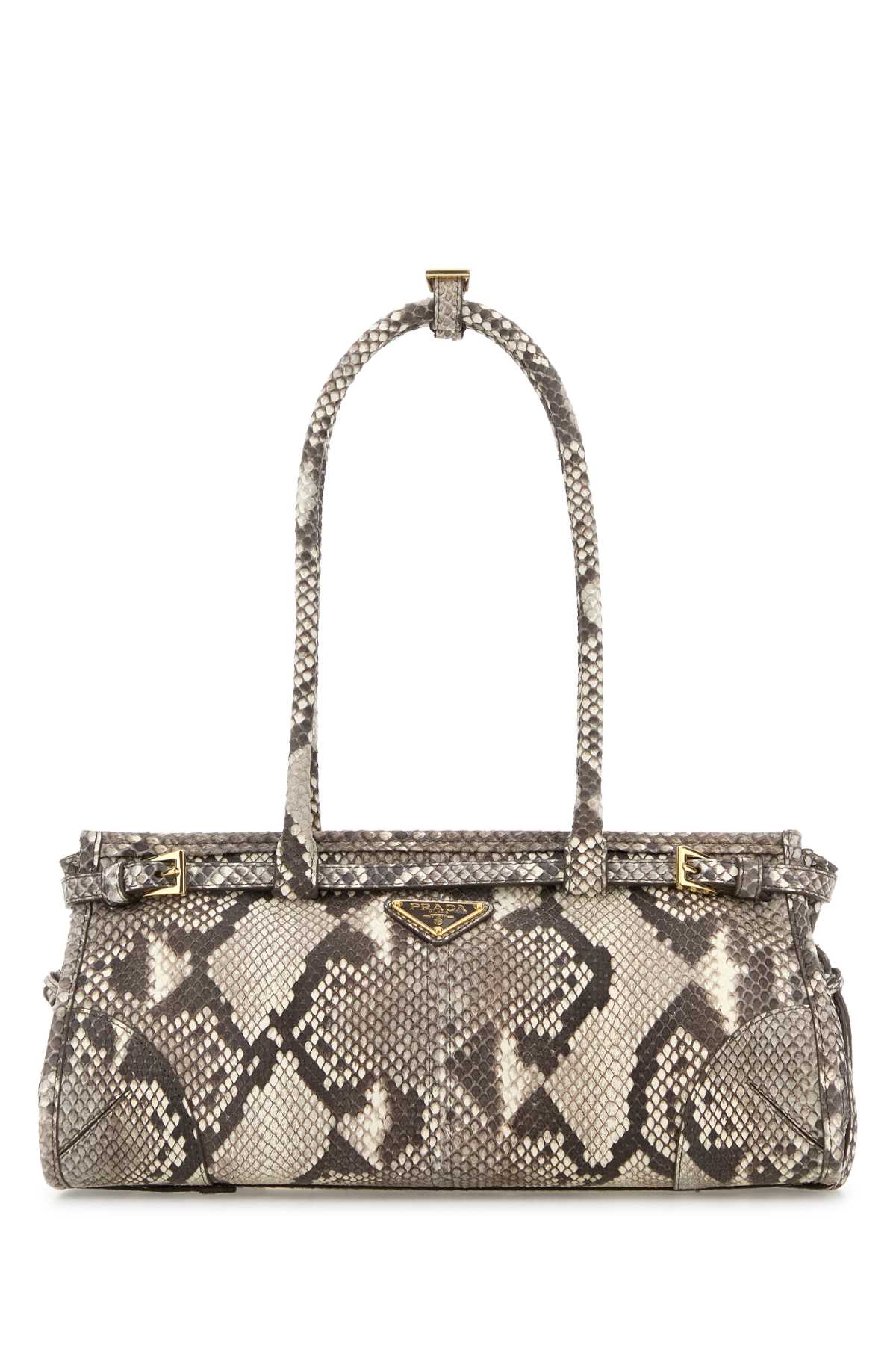 Prada Women Python Leather Medium Bonnie Shoulder Bag PRADA