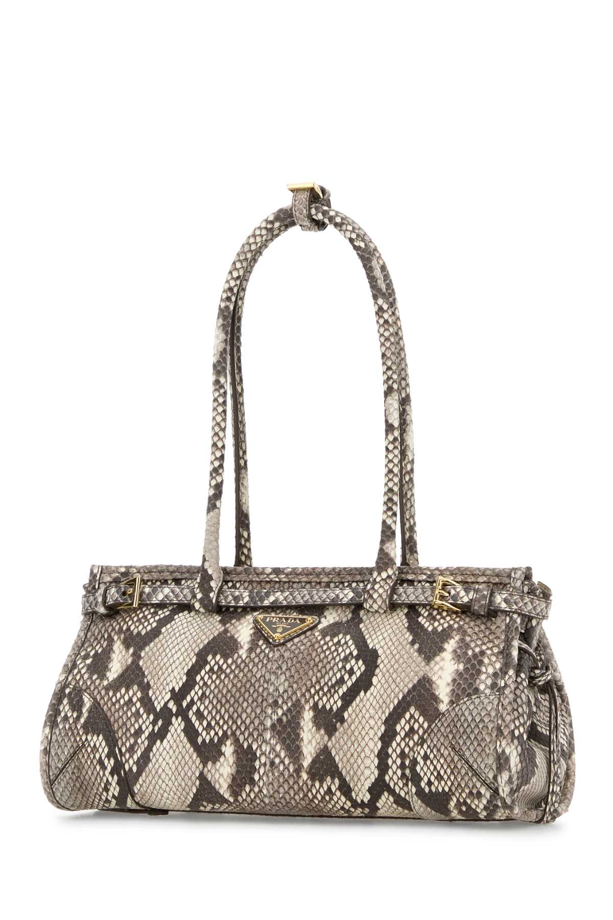 Prada Women Python Leather Medium Bonnie Shoulder Bag PRADA