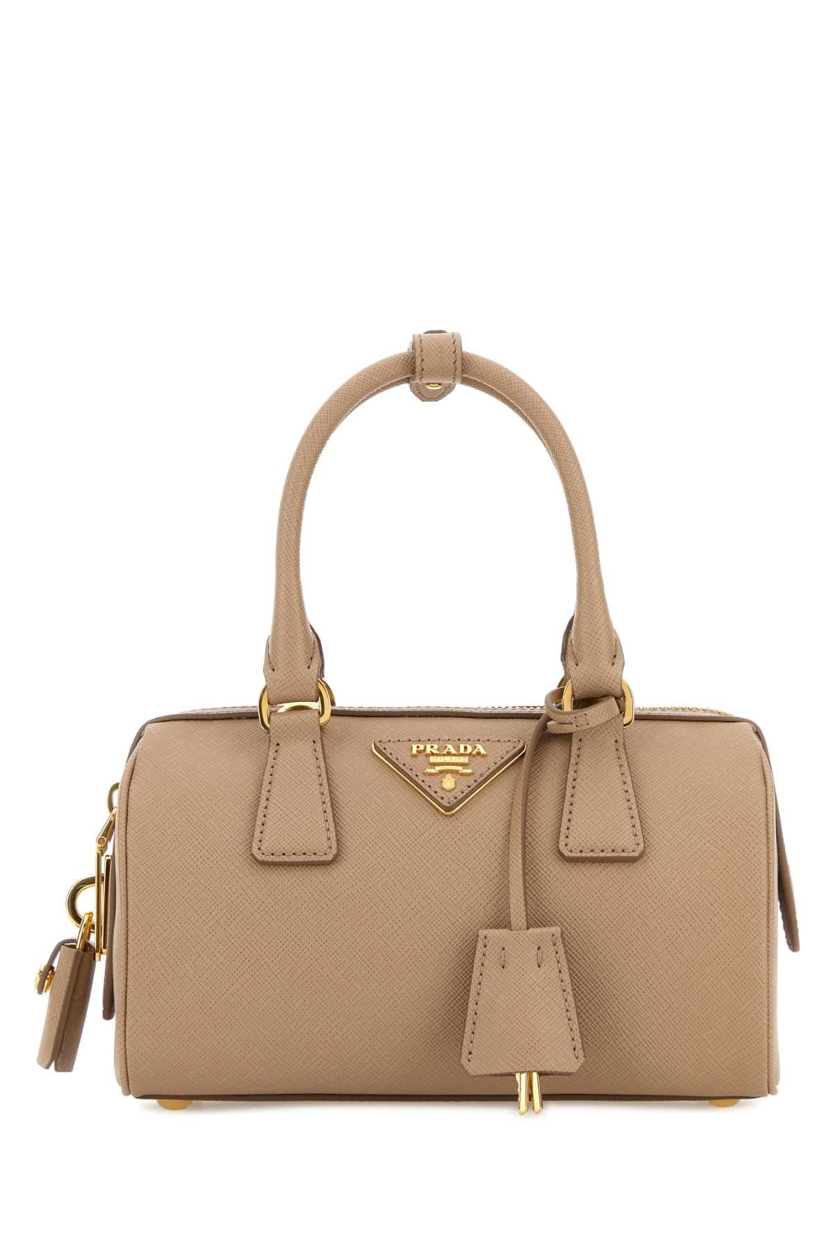 Prada Women Cappuccino Leather Handbag PRADA