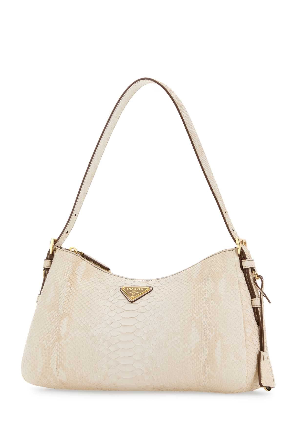 Prada Women Ivory Leather Aimee Shoulder Bag PRADA