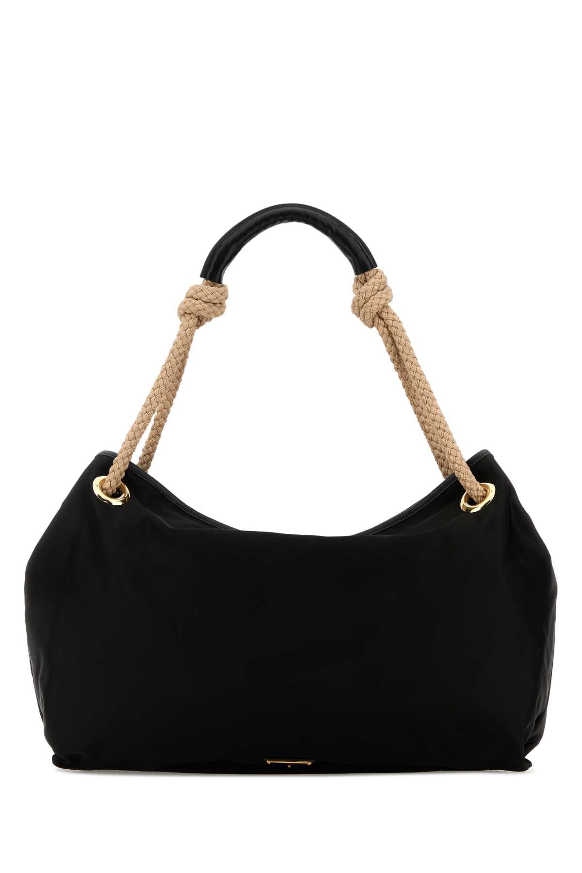 Prada Women Black Fabric Shopping Bag PRADA