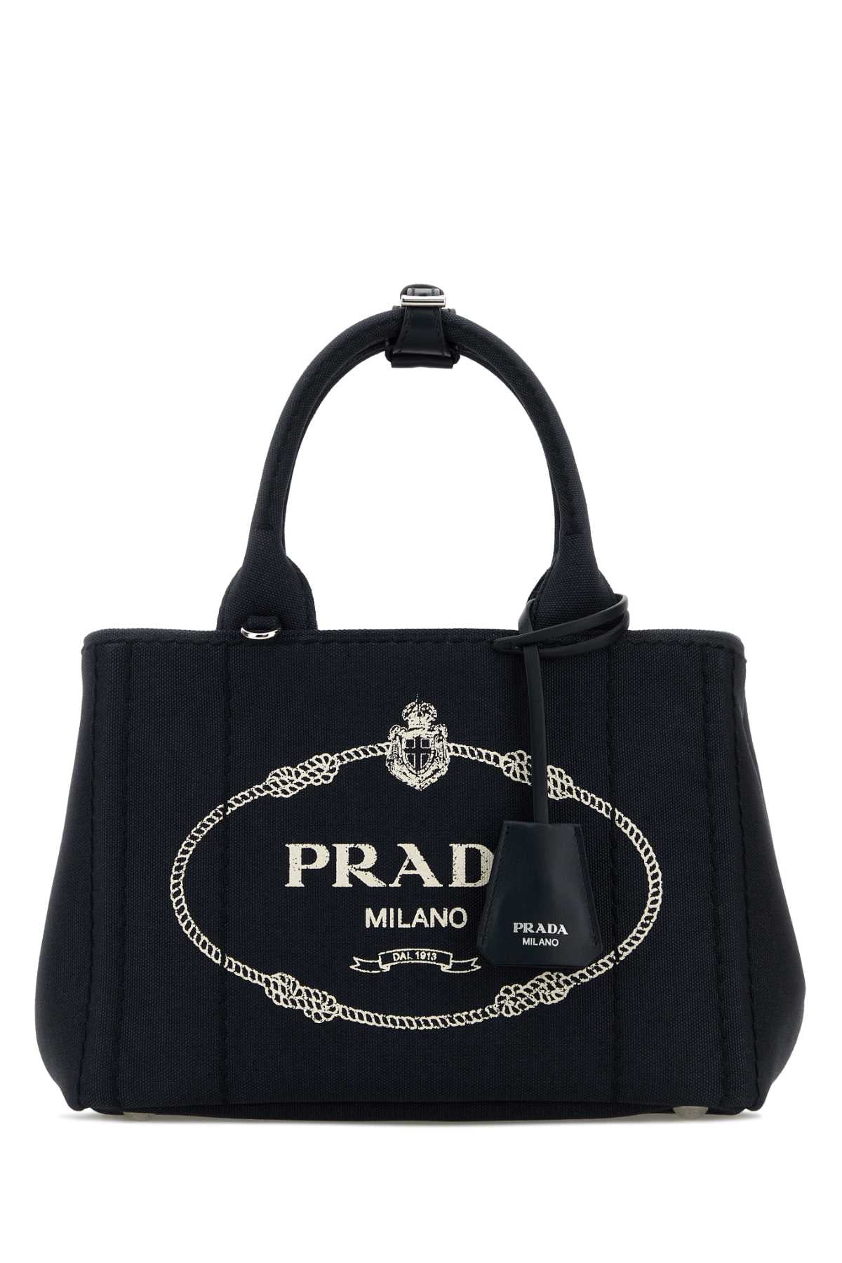 Prada Women Dark Blue Canvas Small Prada Jardiniã¨Re Handbag PRADA