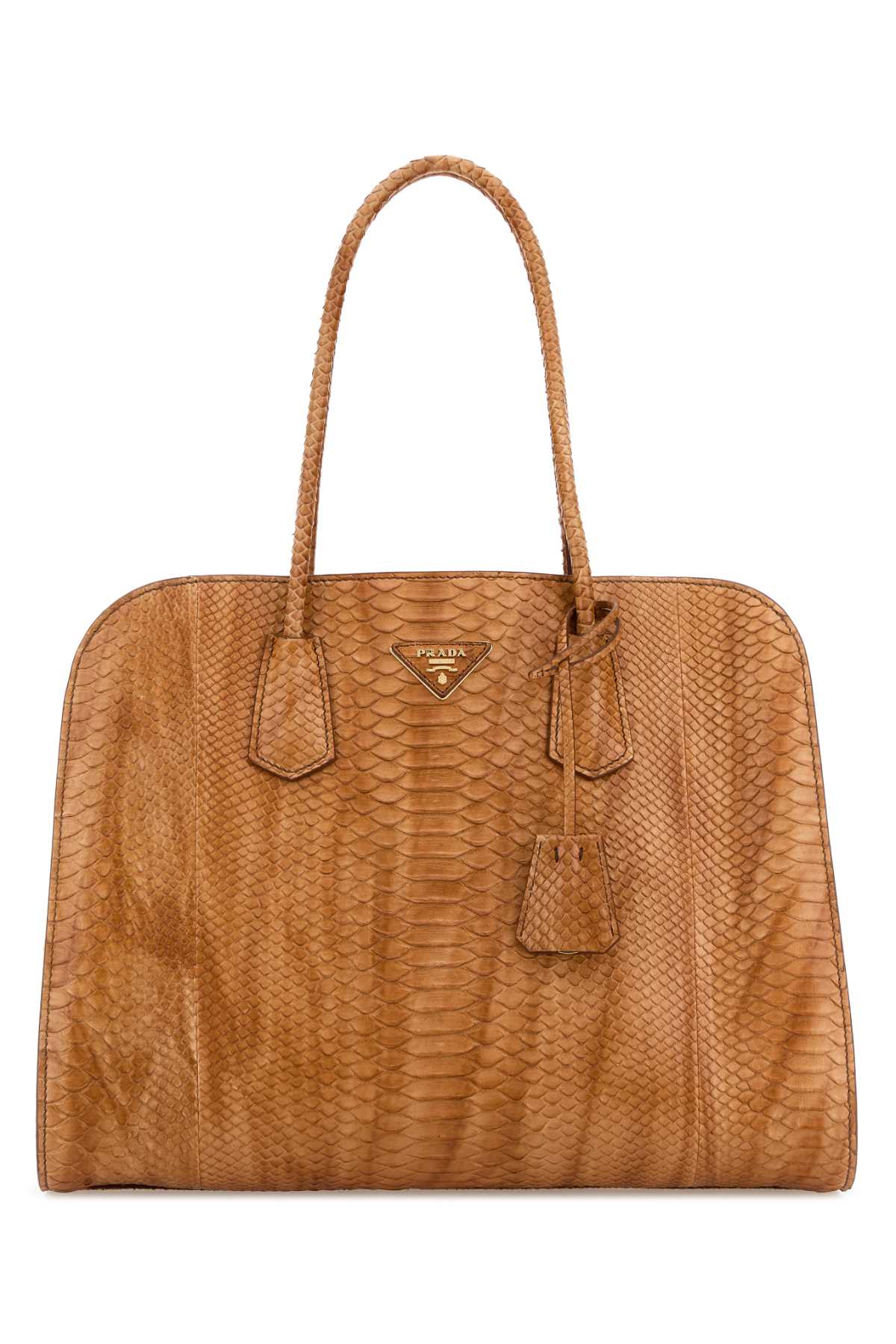 Prada Women Orange Leather Shopping Bag PRADA