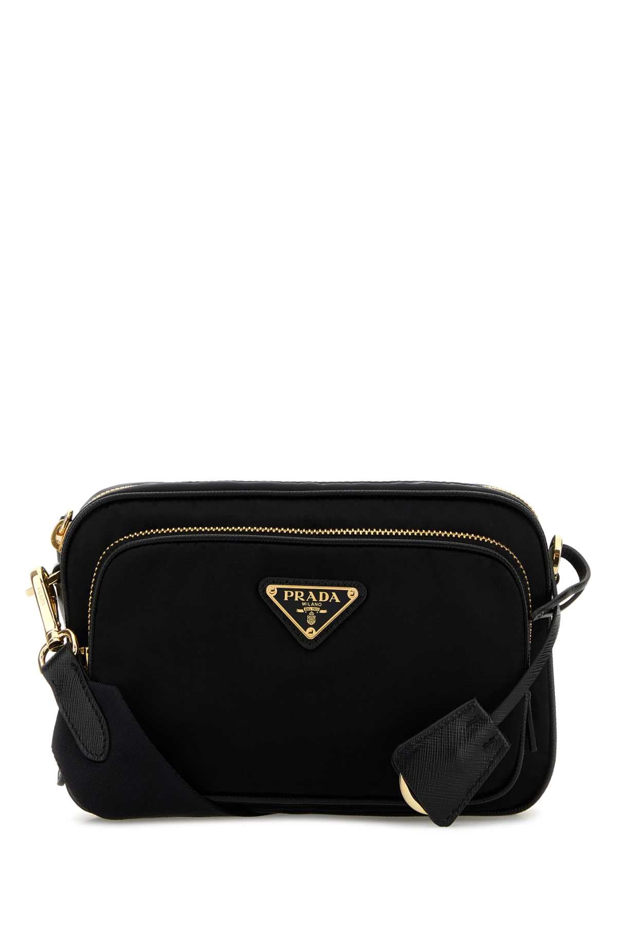 Prada Women Black Re-Nylon Crossbody Bag