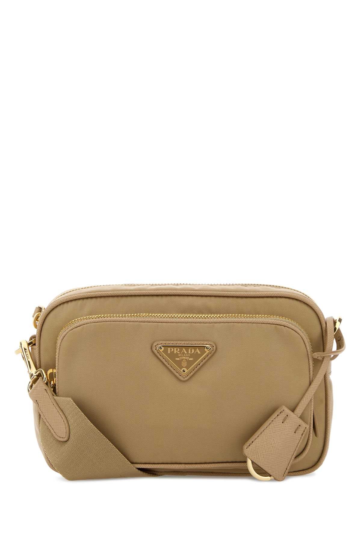 Prada Women Beige Re-Nylon Crossbody Bag PRADA