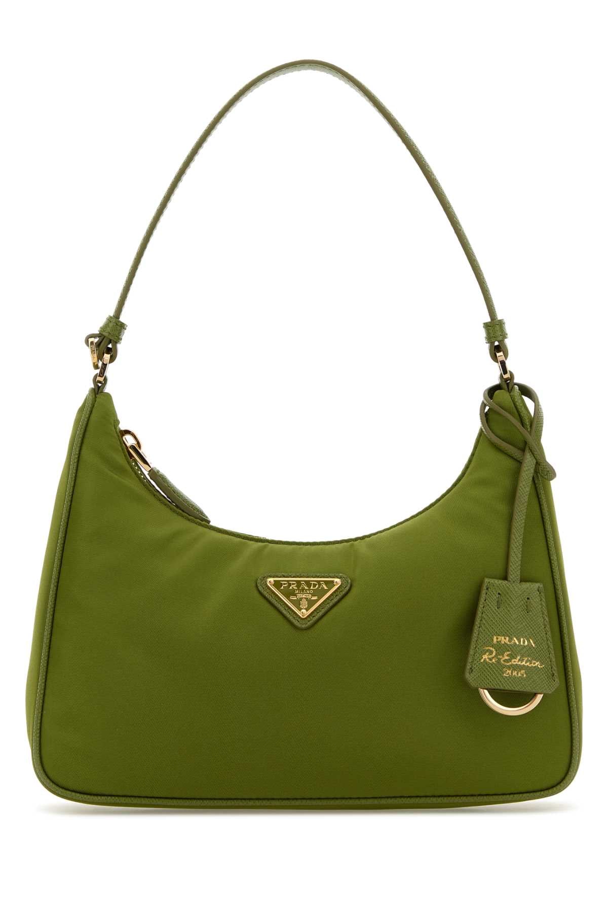 Prada Women Pistachio Green Re-Nylon Prada Re-Edition 2005 Shoulder Bag PRADA