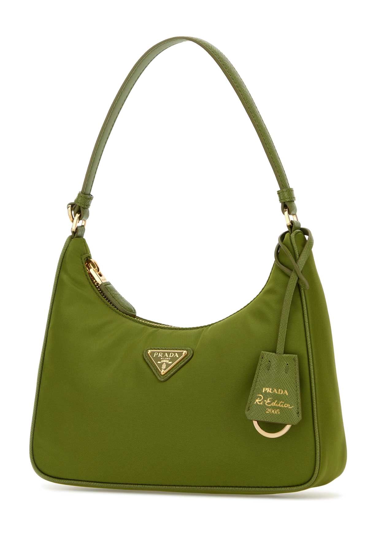 Prada Women Pistachio Green Re-Nylon Prada Re-Edition 2005 Shoulder Bag PRADA