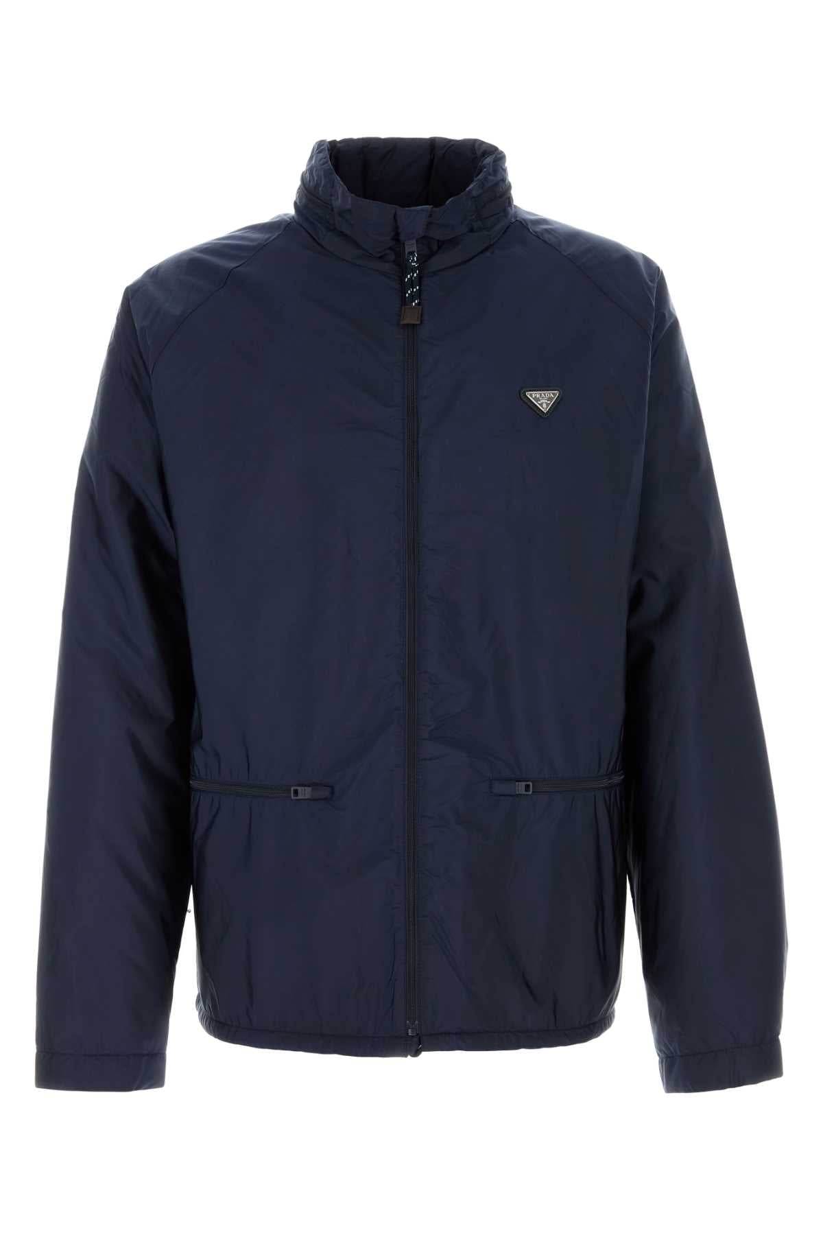 Prada Men Navy Blue Re-Nylon Jacket PRADA