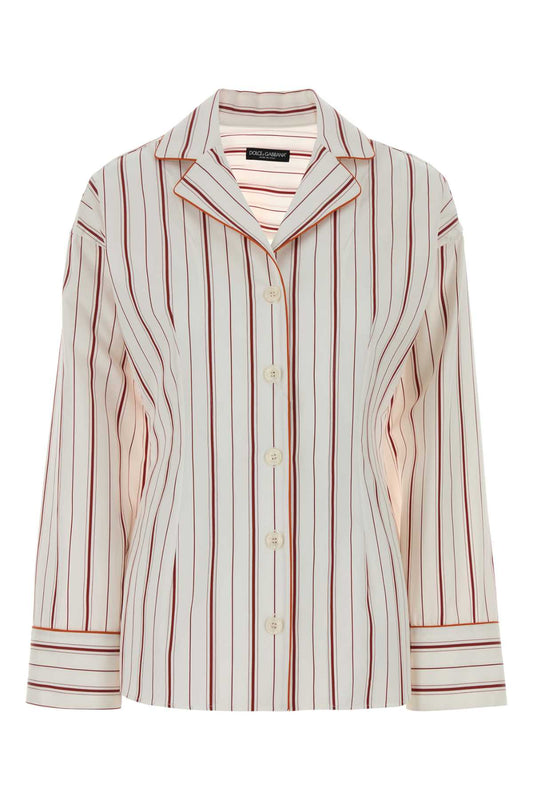Dolce & Gabbana Women Embroidered Poplin Shirt DOLCE & GABBANA