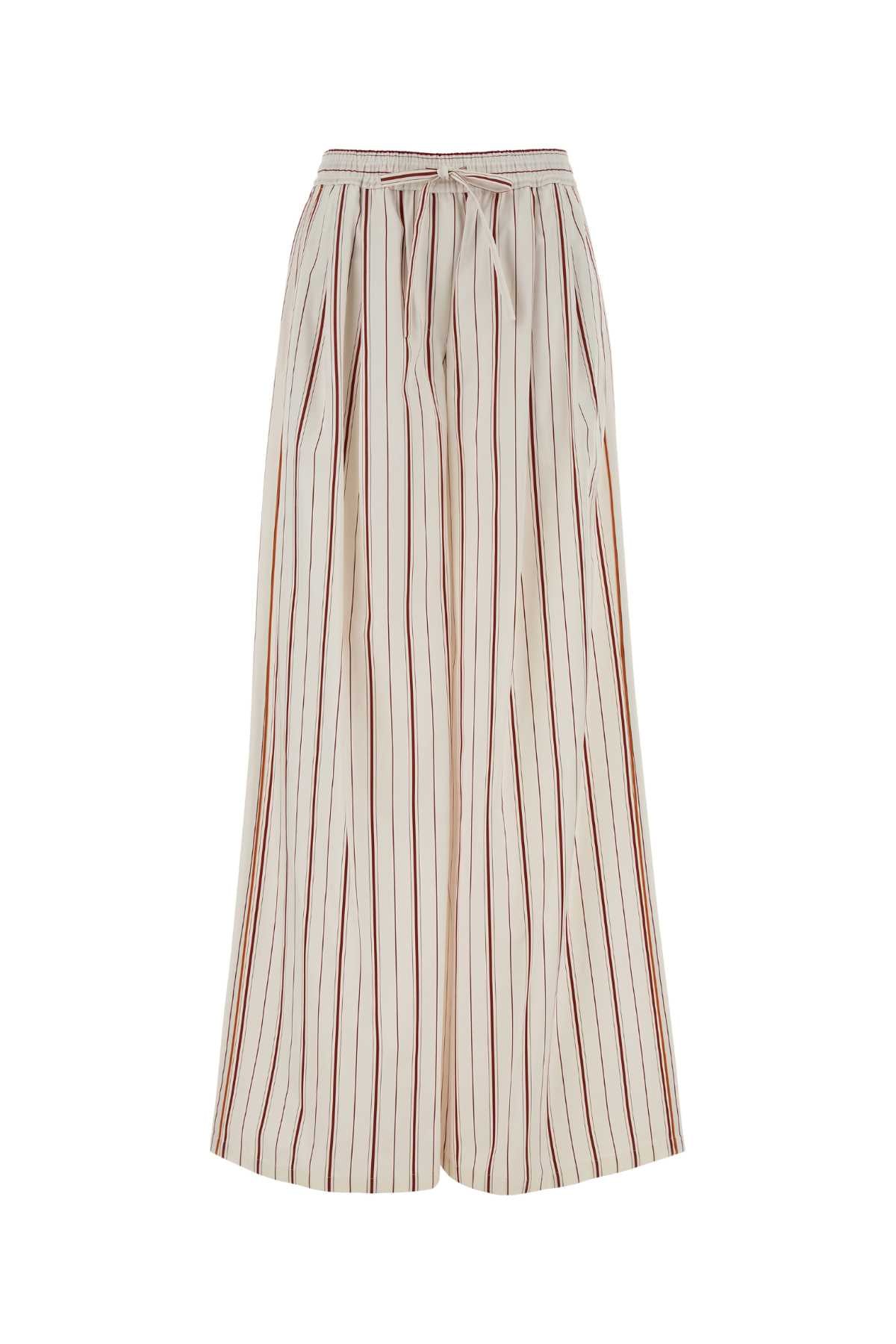 Dolce & Gabbana Women Embroidered Poplin Wide-Leg Pant DOLCE & GABBANA
