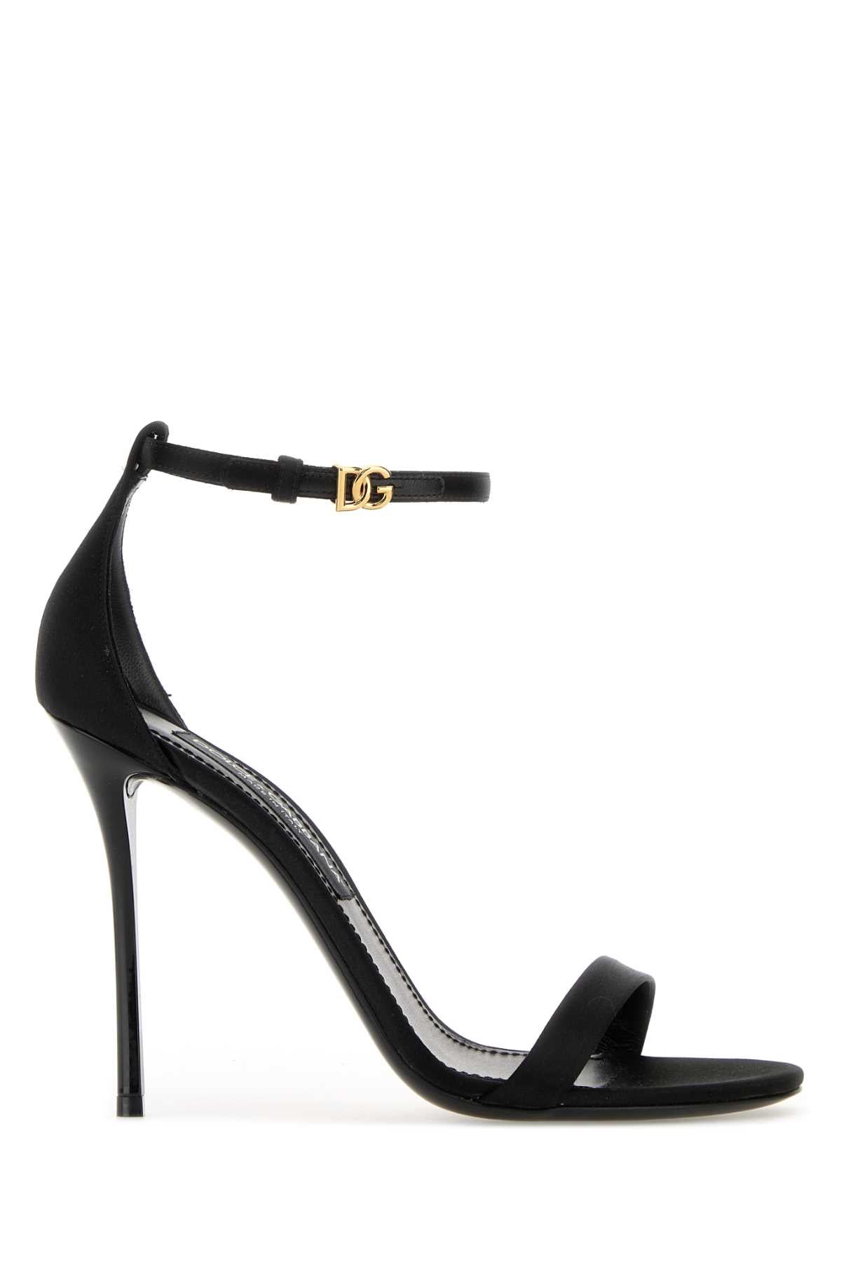 Dolce & Gabbana Women Black Satin Sandals