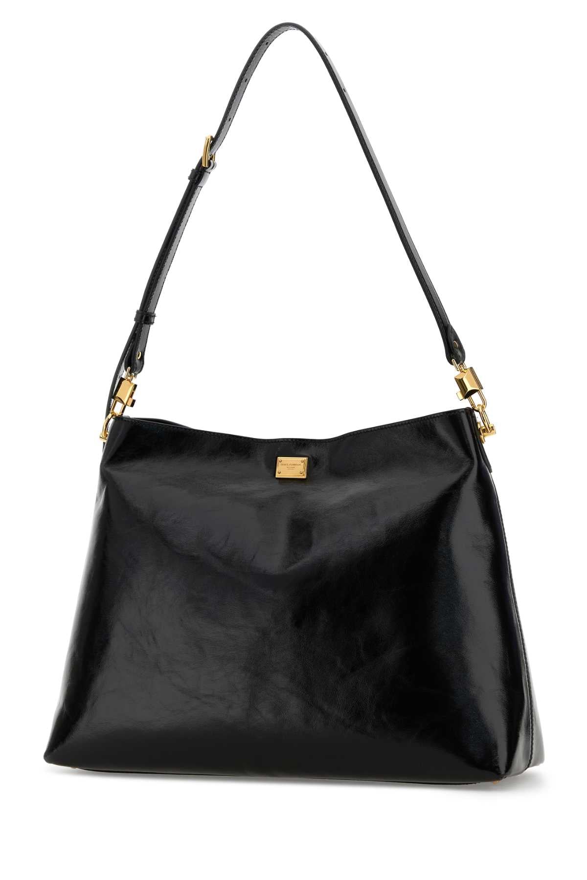 Dolce & Gabbana Women Black Leather Large Vittoria Shopping Bag DOLCE & GABBANA