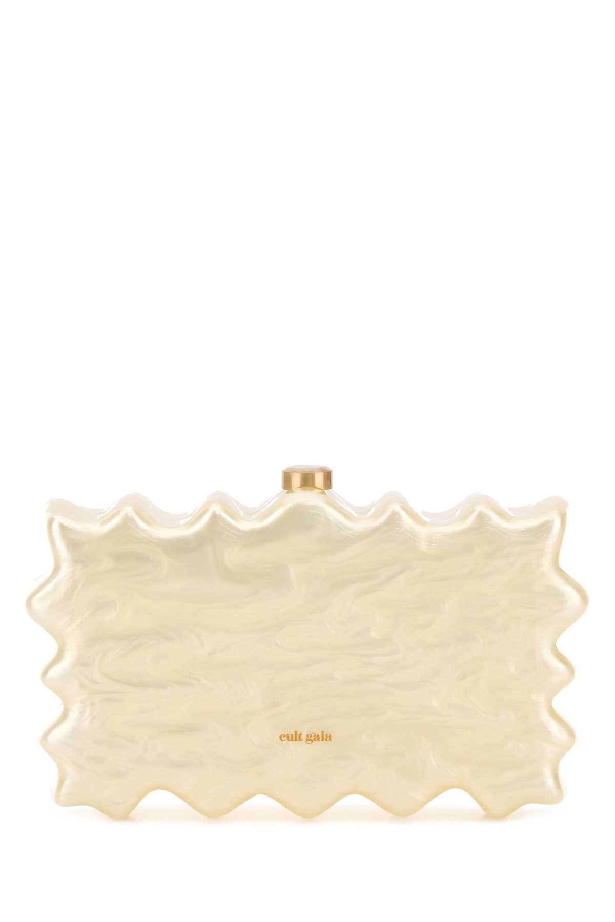 Cult Gaia Women Ivory Acrylic Paloma Clutch CULT GAIA
