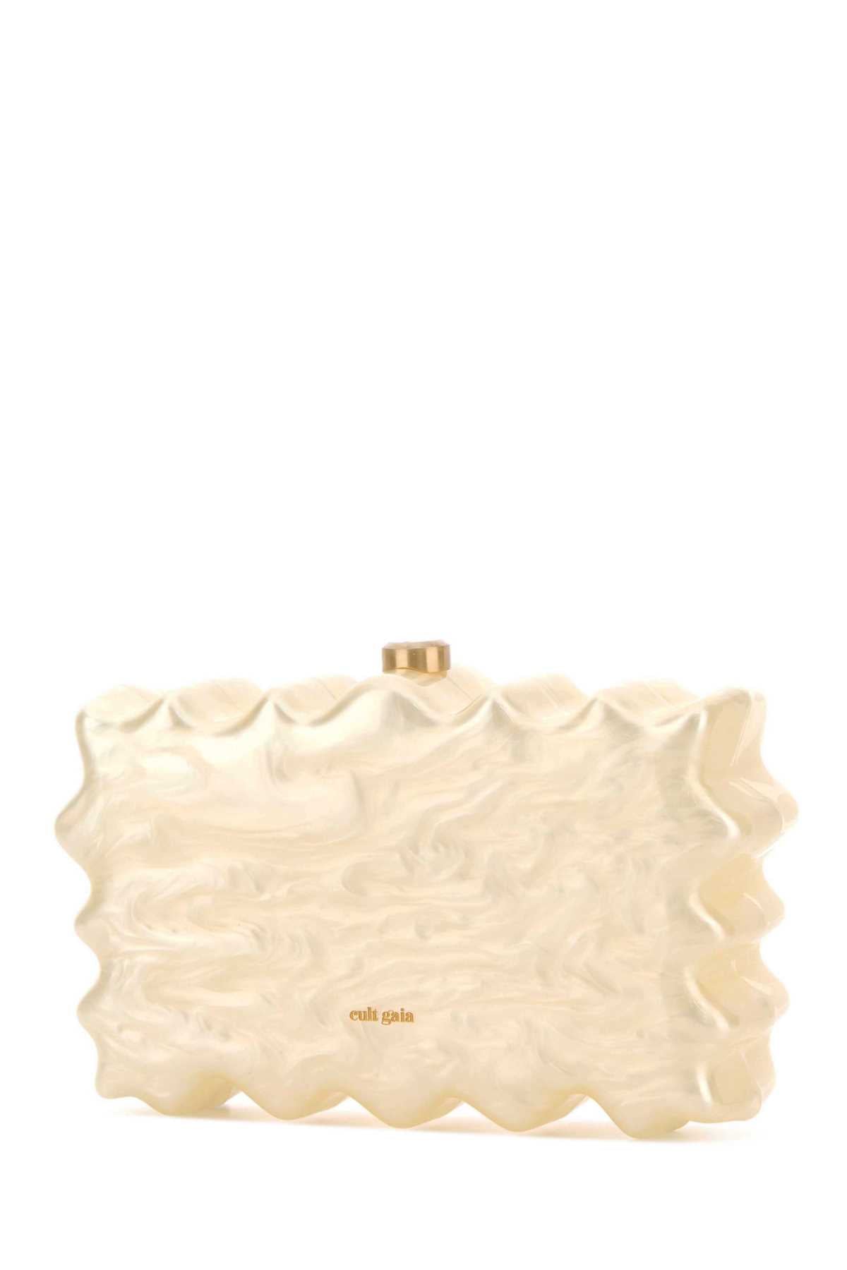 Cult Gaia Women Ivory Acrylic Paloma Clutch CULT GAIA