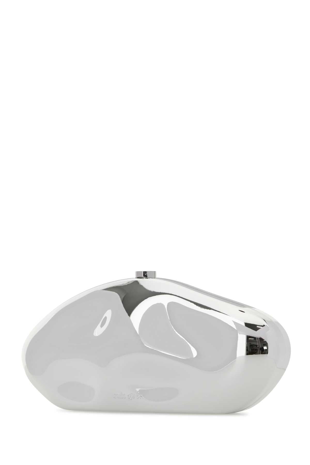 Cult Gaia Women Silver Caldera Clutch CULT GAIA