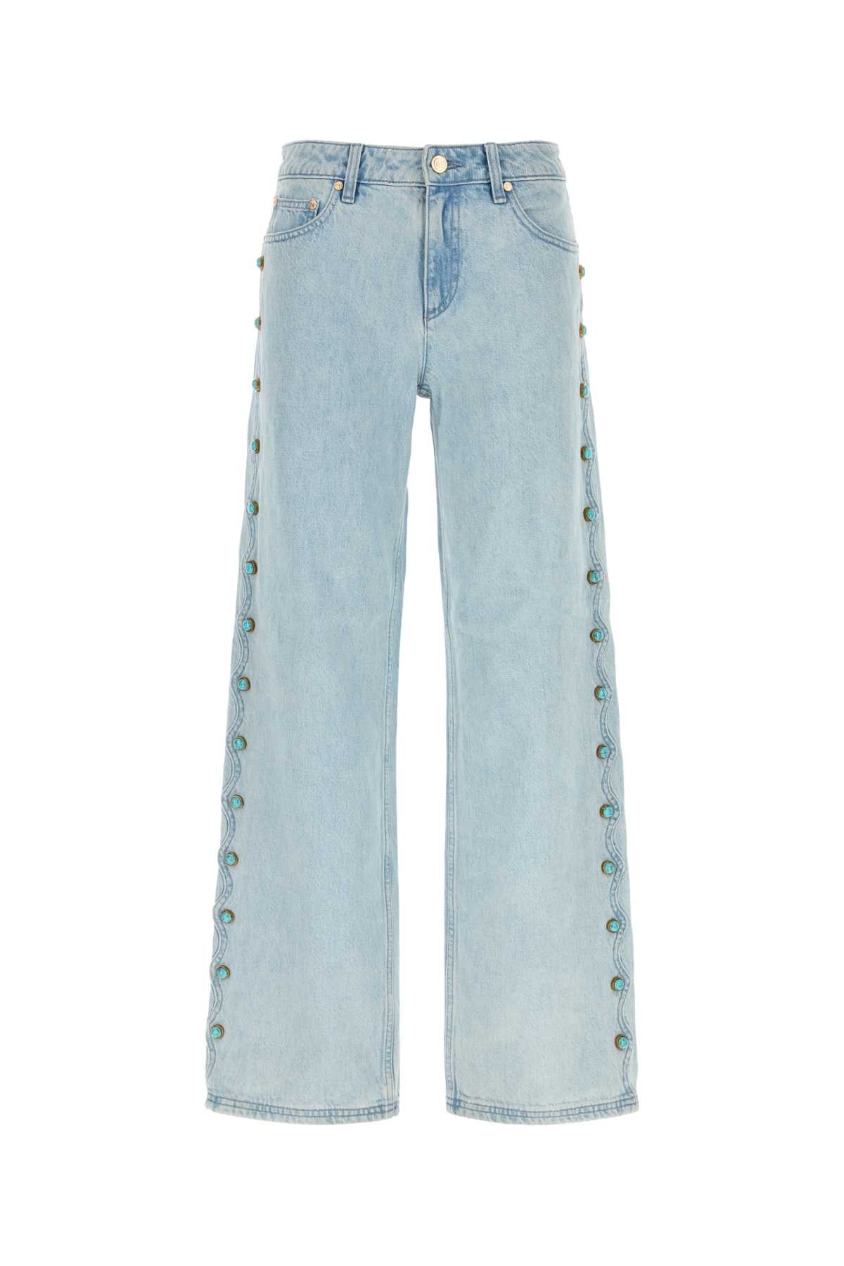 Cult Gaia Women Light-Blue Denim Elphie Jeans CULT GAIA