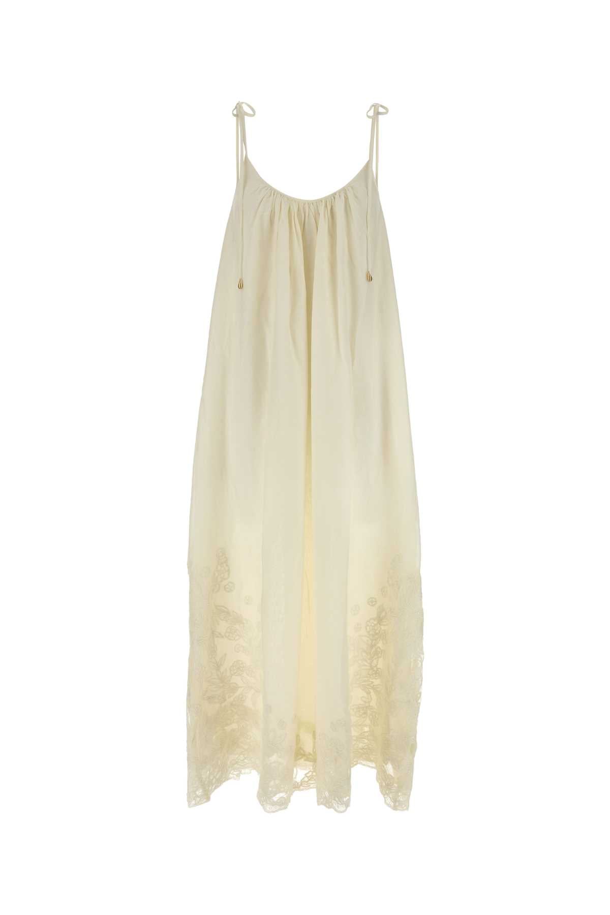 Cult Gaia Women Ivory Cotton Blend Magda Dress CULT GAIA