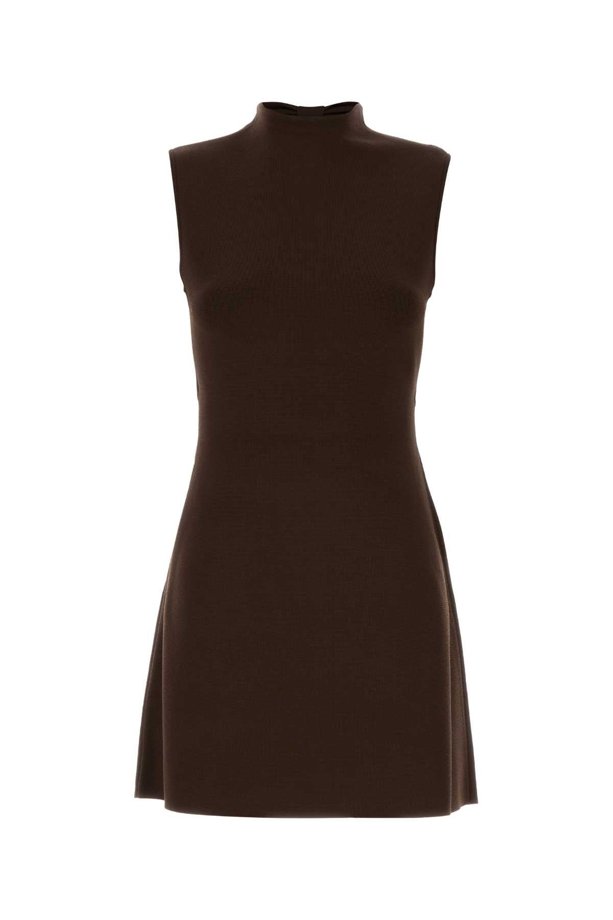 Cult Gaia Women Brown Stretch Knit Harlow Mini Dress CULT GAIA