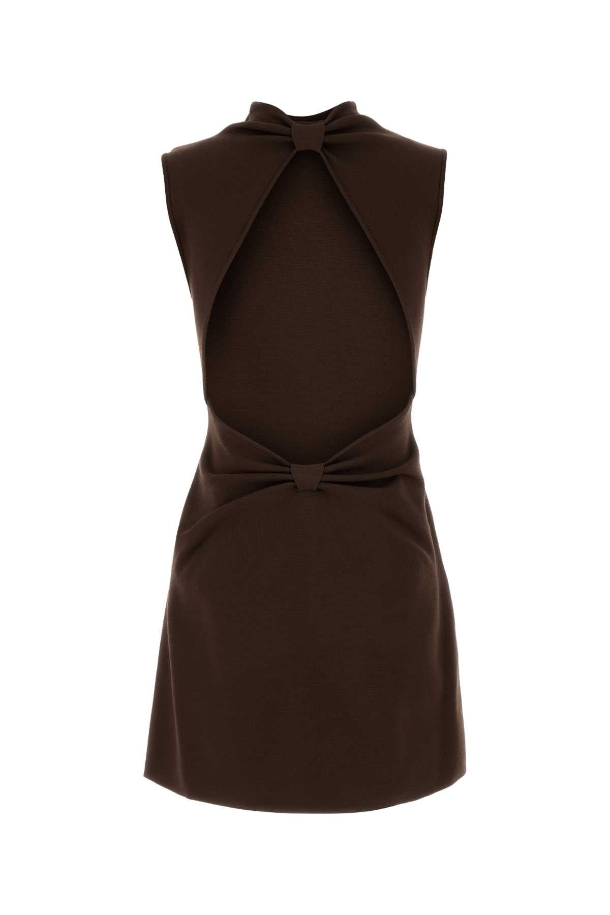 Cult Gaia Women Brown Stretch Knit Harlow Mini Dress CULT GAIA