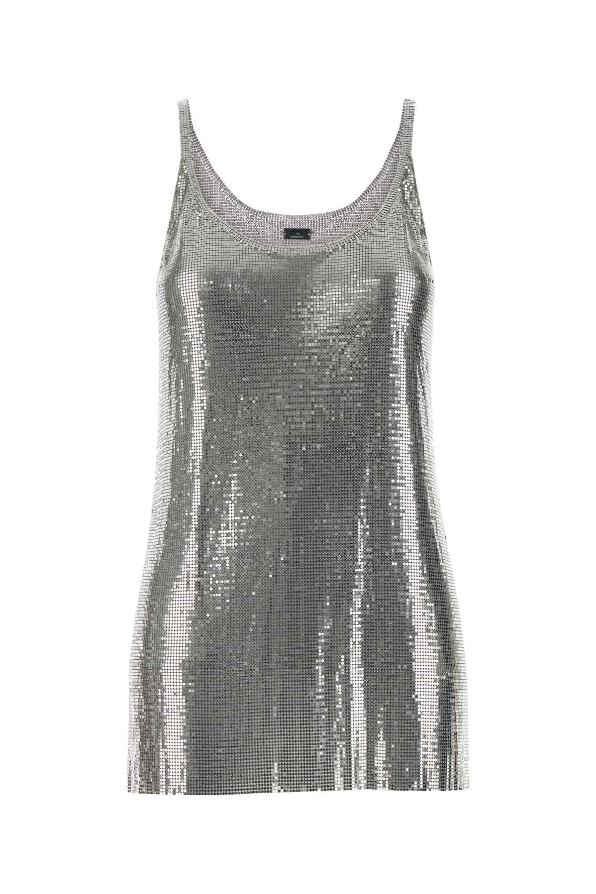 Rabanne Women Silver Metal Knit Top PACO RABANNE