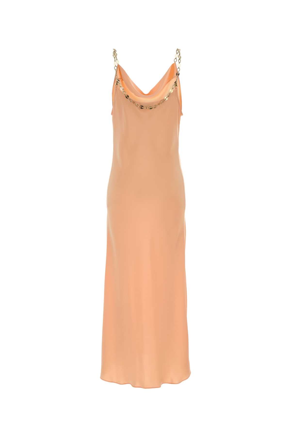Rabanne Women Peach Satin Dress PACO RABANNE