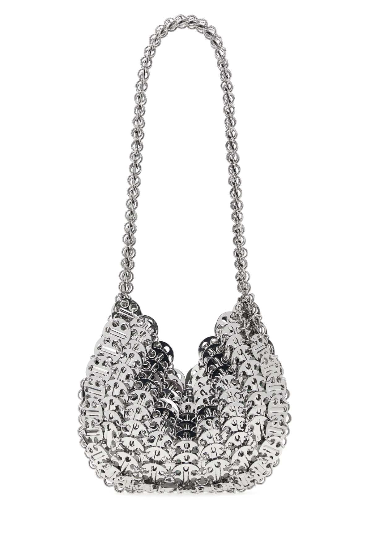 Rabanne Women Silver Metal Chain Moon 1969 Shoulder Bag PACO RABANNE