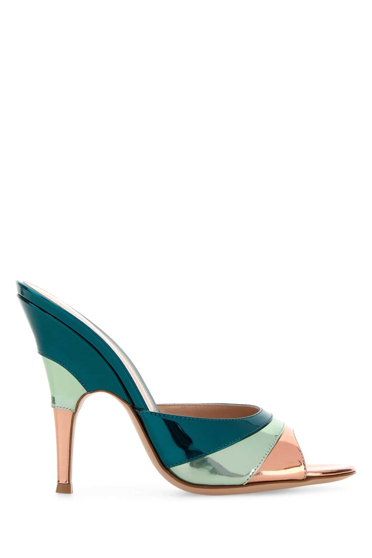 Gianvito Rossi Women Multicolor Leather Marea Mules GIANVITO ROSSI