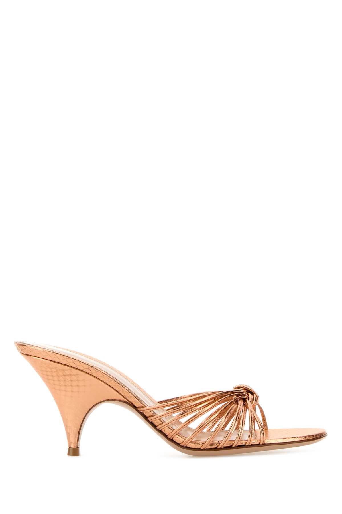 Gianvito Rossi Women Orange Leather Malã¨ Mules GIANVITO ROSSI