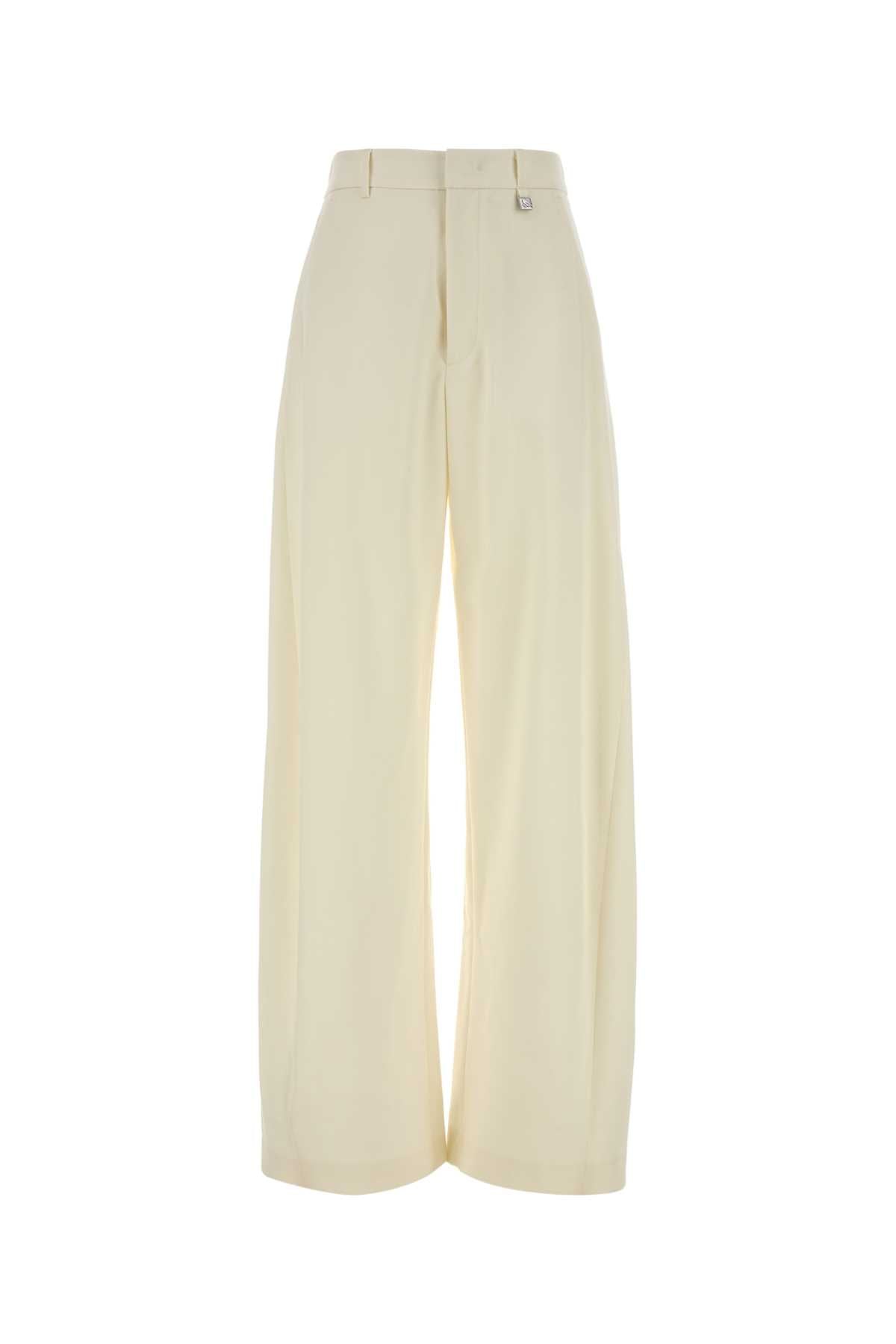 Giuseppe Di Morabito Women Ivory Wool Palazzo Pant GIUSEPPE DI MORABITO