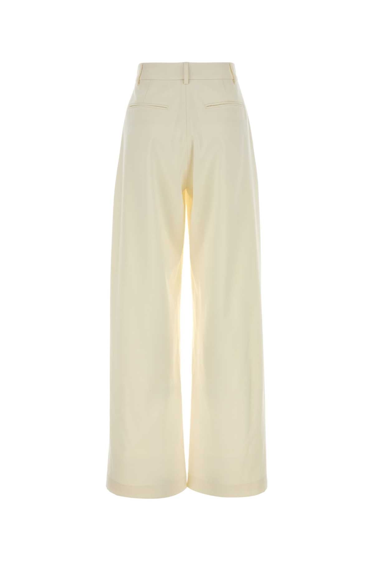 Giuseppe Di Morabito Women Ivory Wool Palazzo Pant GIUSEPPE DI MORABITO