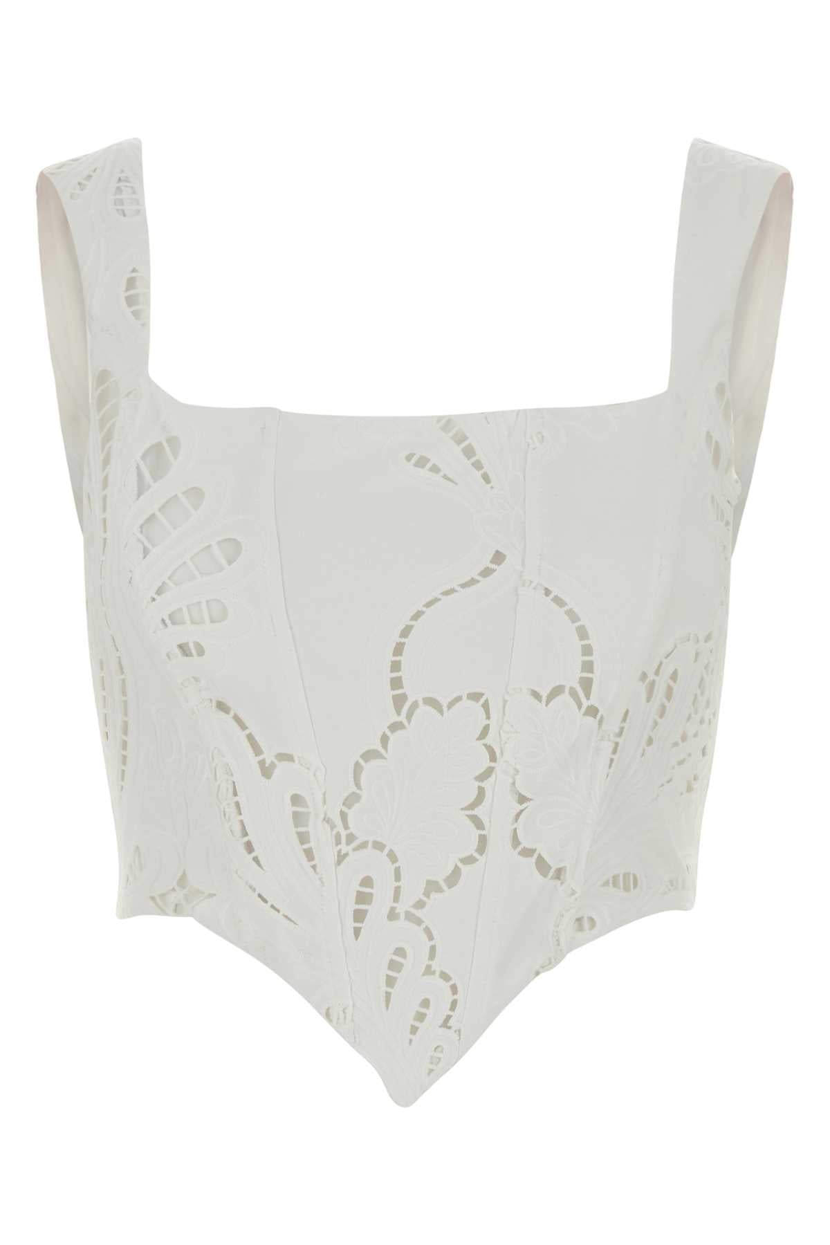 Giuseppe Di Morabito Women White Lace Bodice GIUSEPPE DI MORABITO