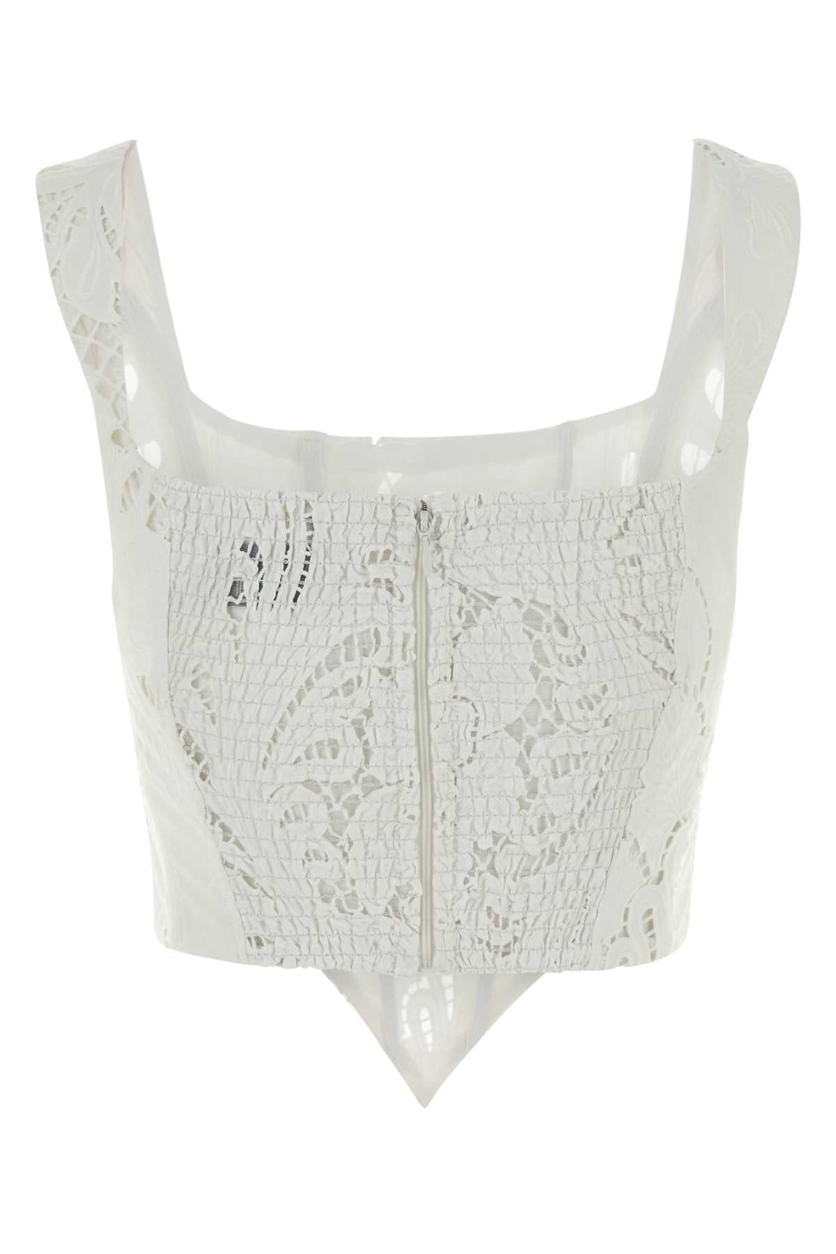 Giuseppe Di Morabito Women White Lace Bodice GIUSEPPE DI MORABITO