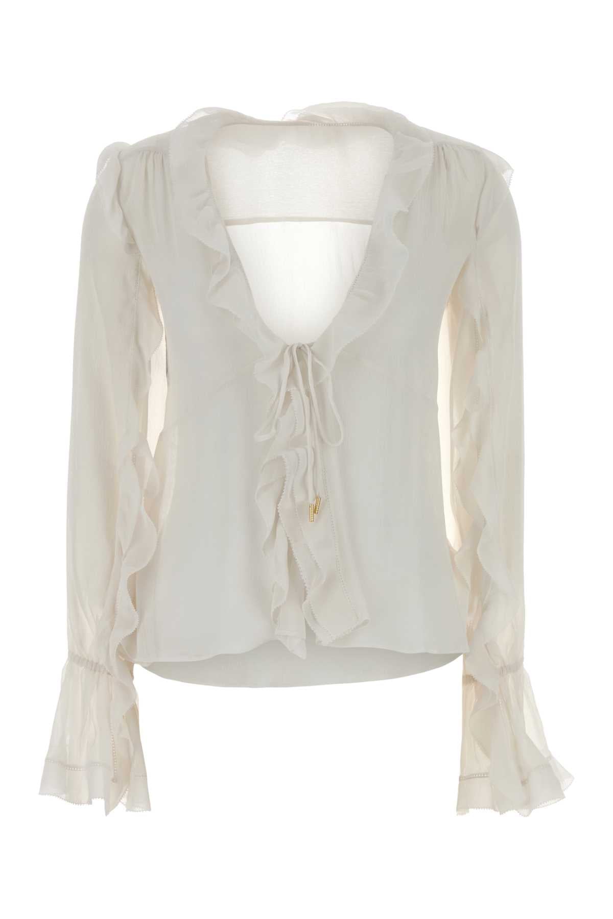 Alberta Ferretti Women White Crepe Blouse ALBERTA FERRETTI