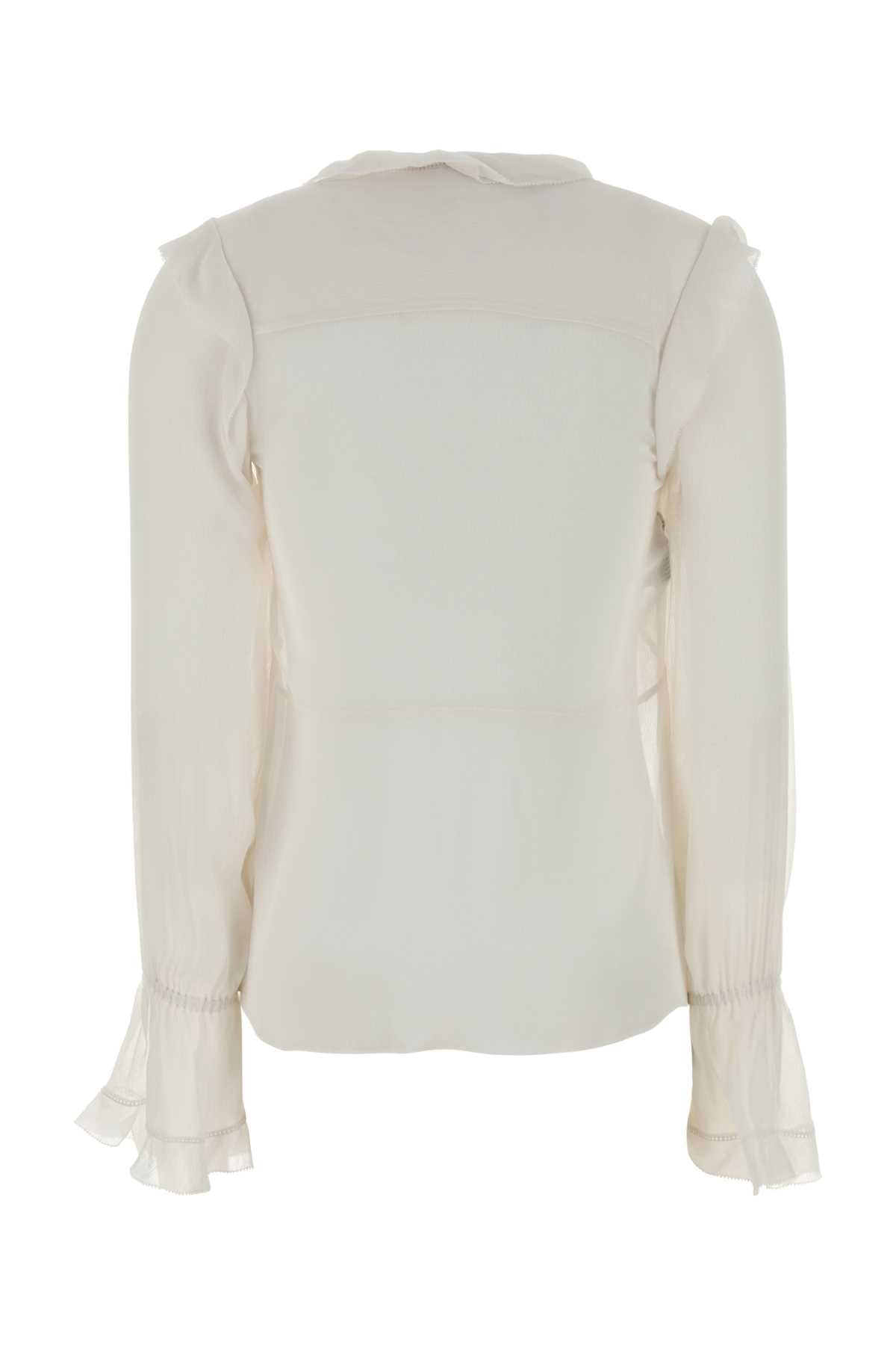 Alberta Ferretti Women White Crepe Blouse ALBERTA FERRETTI