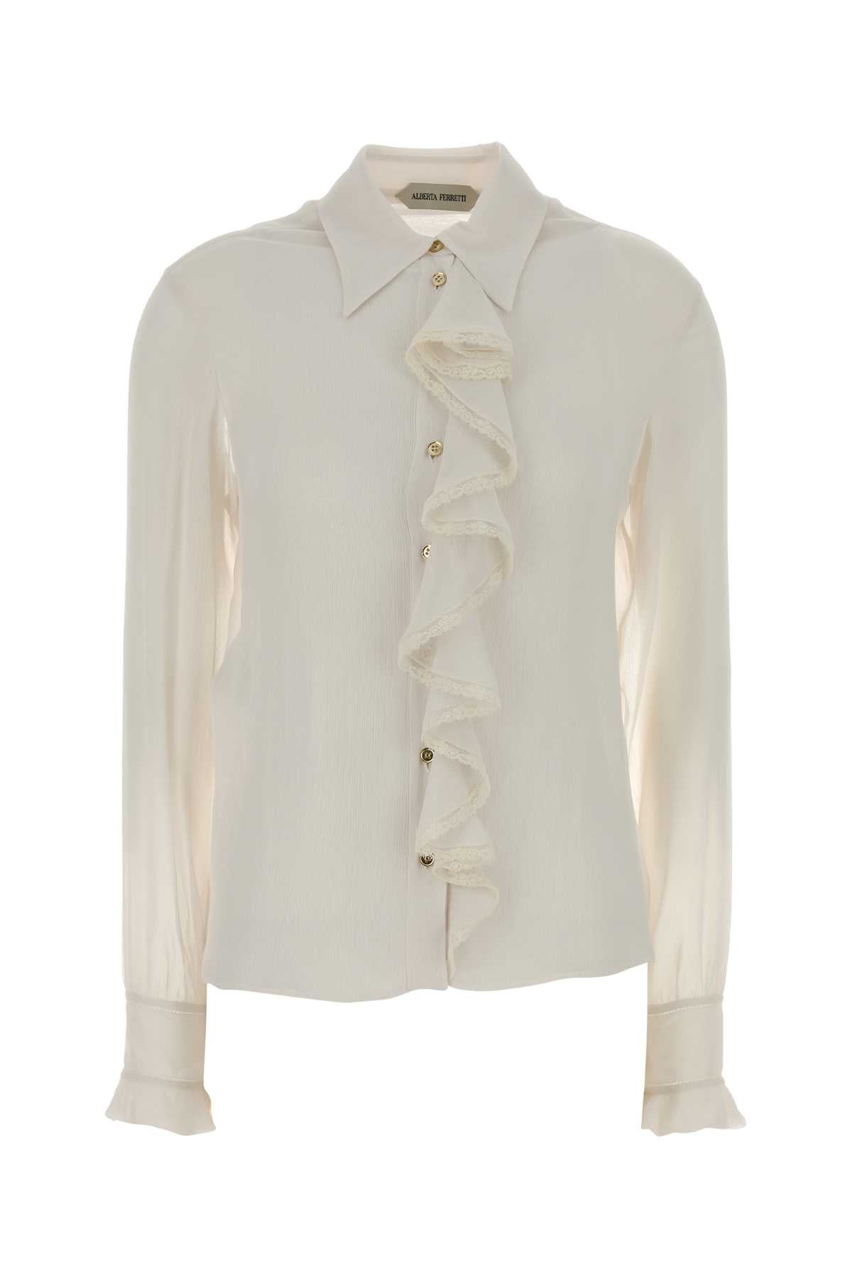 Alberta Ferretti Women White Crepe Shirt ALBERTA FERRETTI