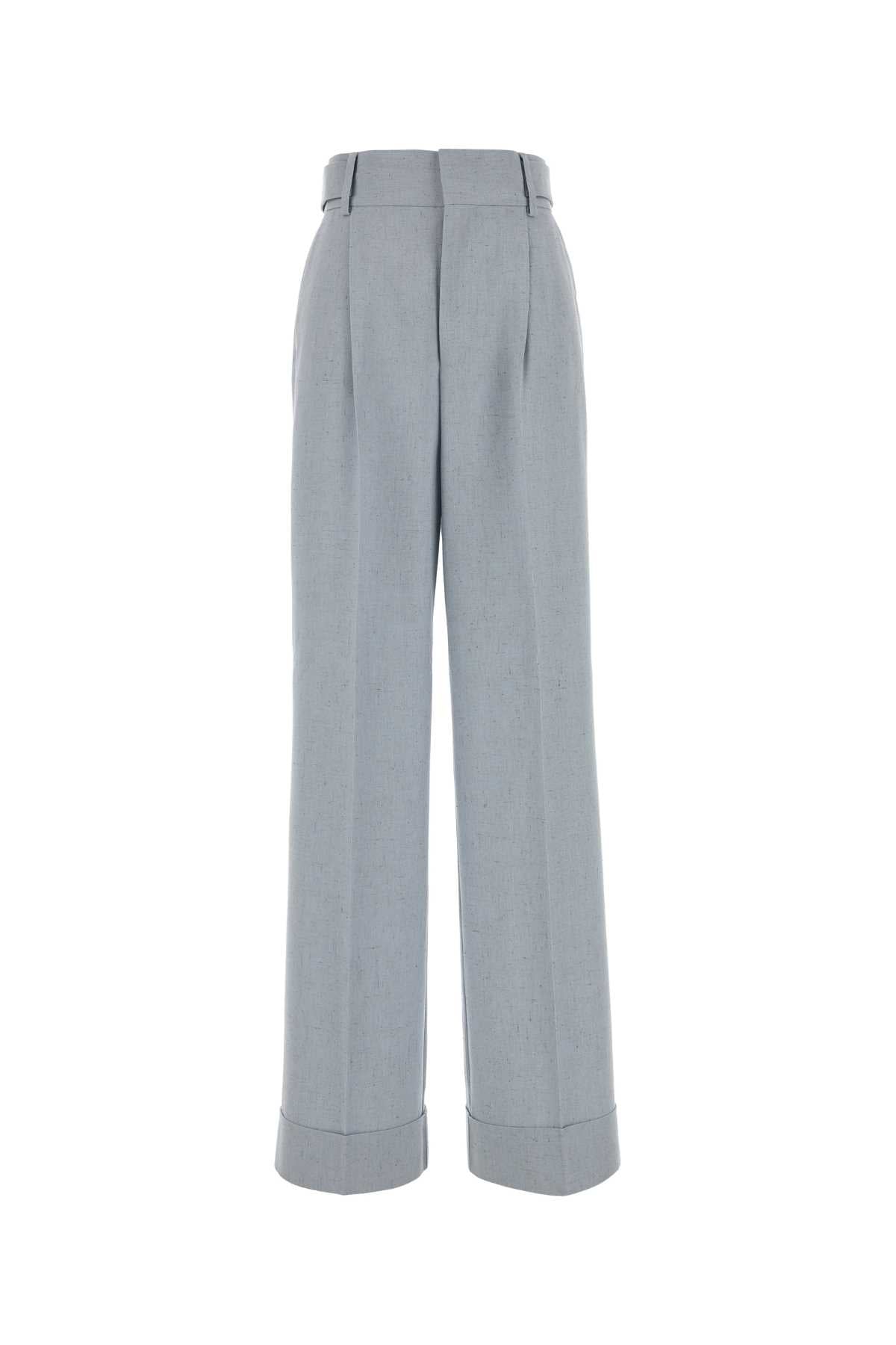 Alberta Ferretti Women Melange Light-Blue Jersey Pant ALBERTA FERRETTI