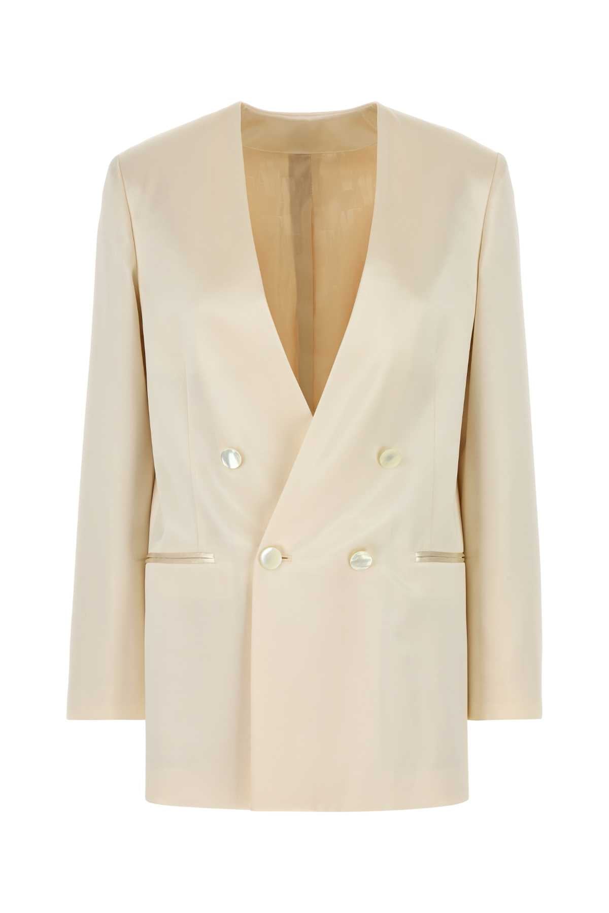 Alberta Ferretti Women Ivory Satin Blazer ALBERTA FERRETTI