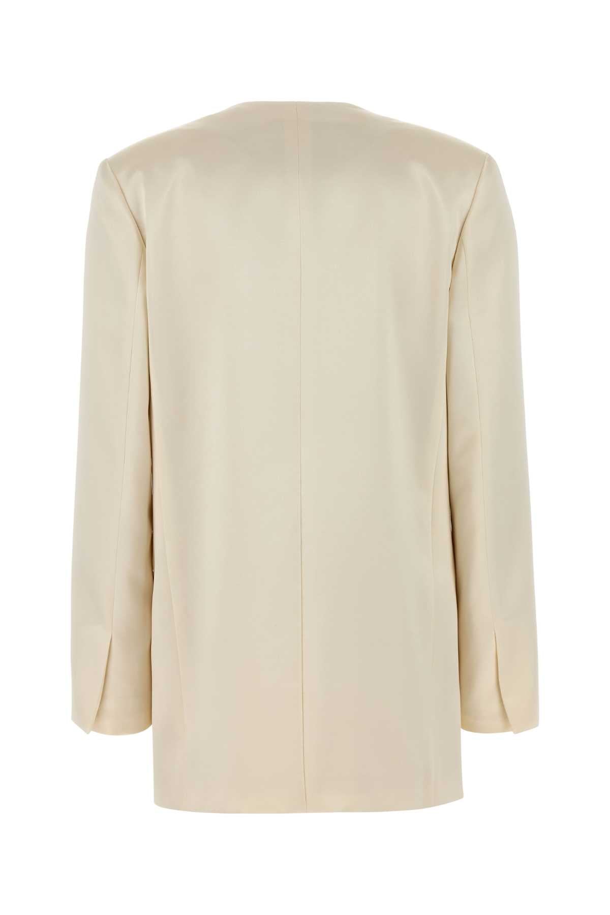 Alberta Ferretti Women Ivory Satin Blazer ALBERTA FERRETTI