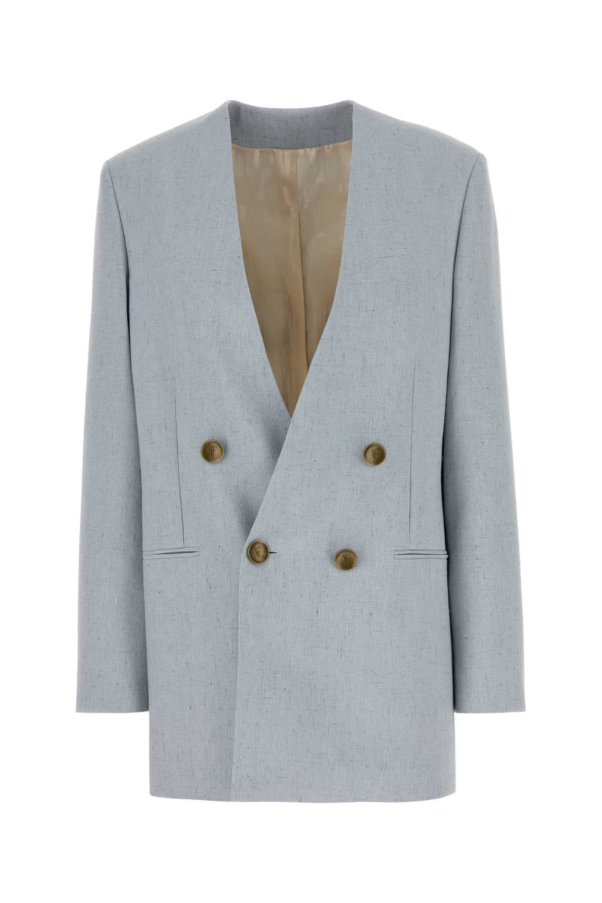 Alberta Ferretti Women Melange Light-Blue Jersey Blazer ALBERTA FERRETTI