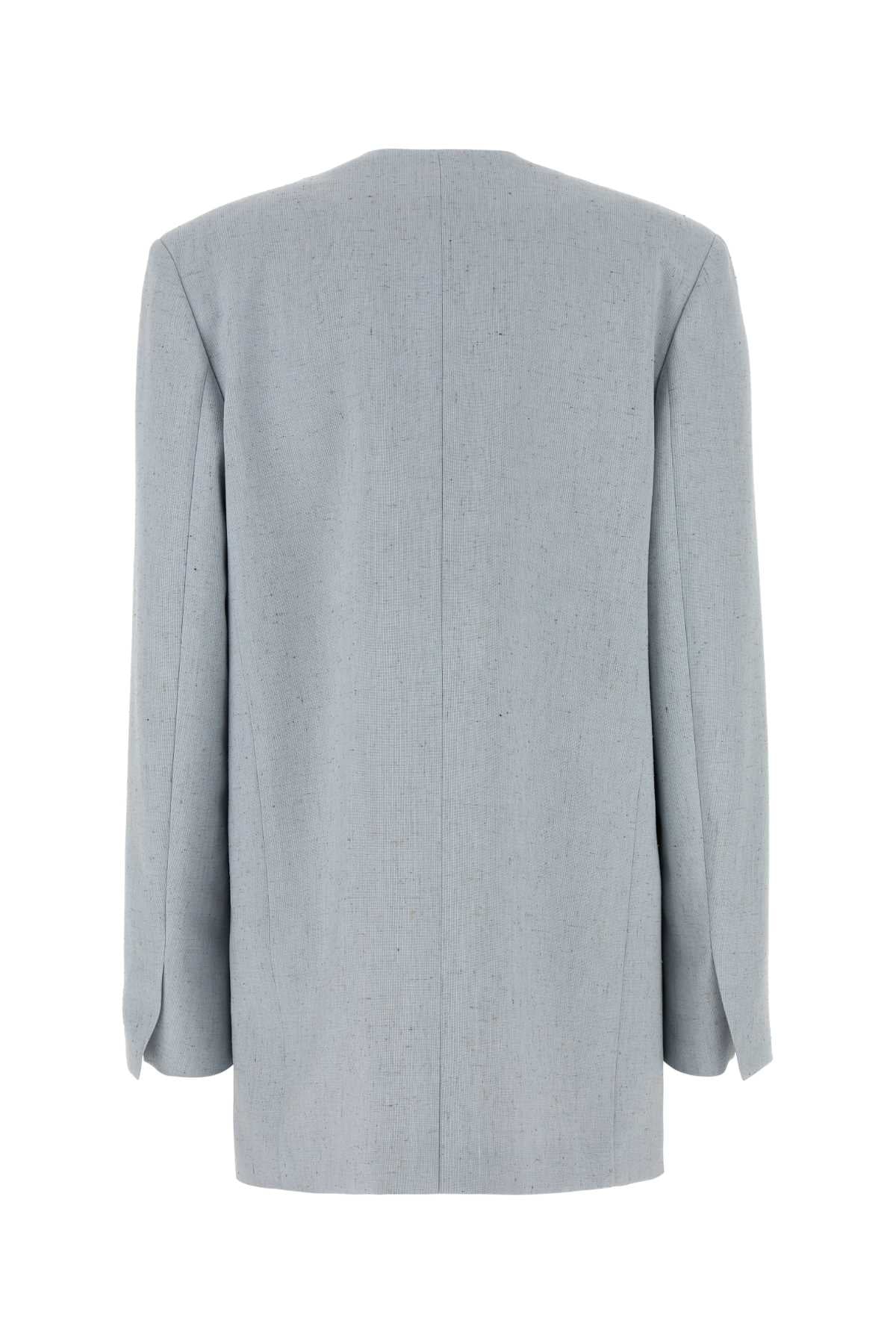 Alberta Ferretti Women Melange Light-Blue Jersey Blazer ALBERTA FERRETTI