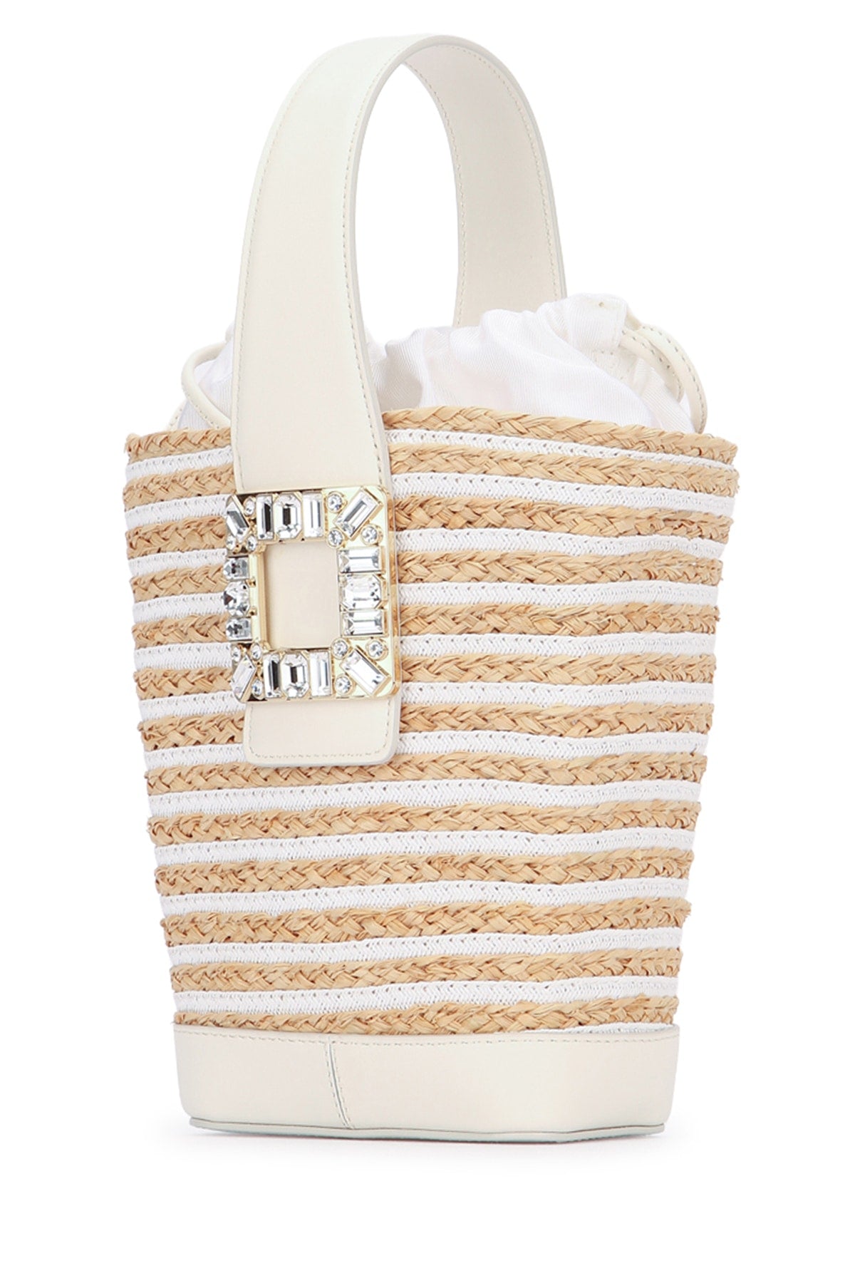 Roger Vivier Women Viv' Skate Top Handle Basket Straw ROGER VIVIER