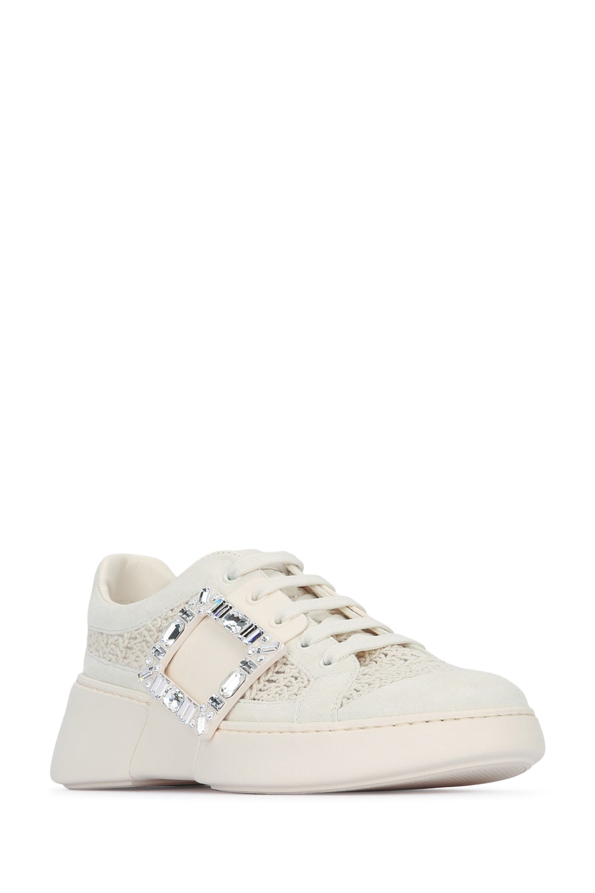 Roger Vivier Women Viv Skate Strass Buckle Mesh ROGER VIVIER