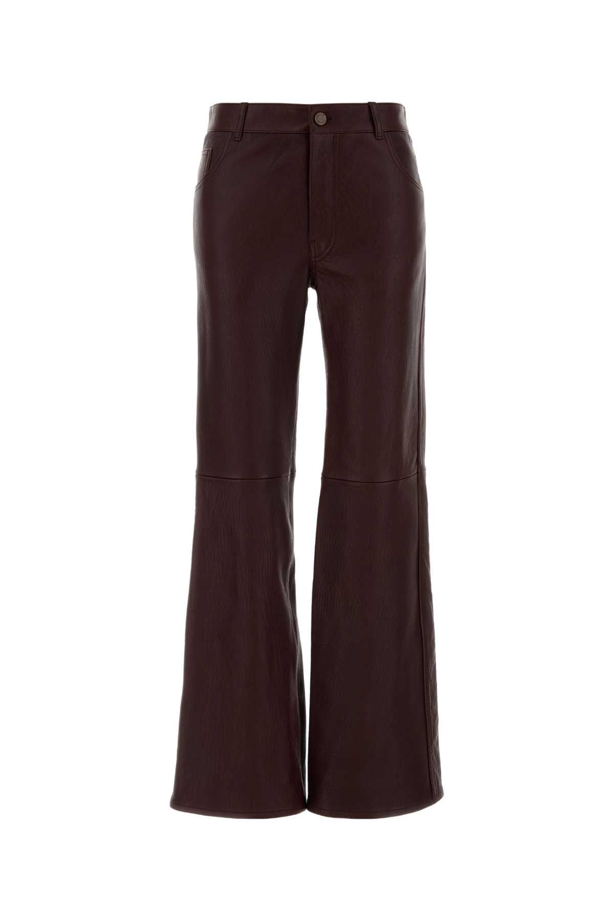 Chloe Women Grape Leather Flared Pant CHLOE