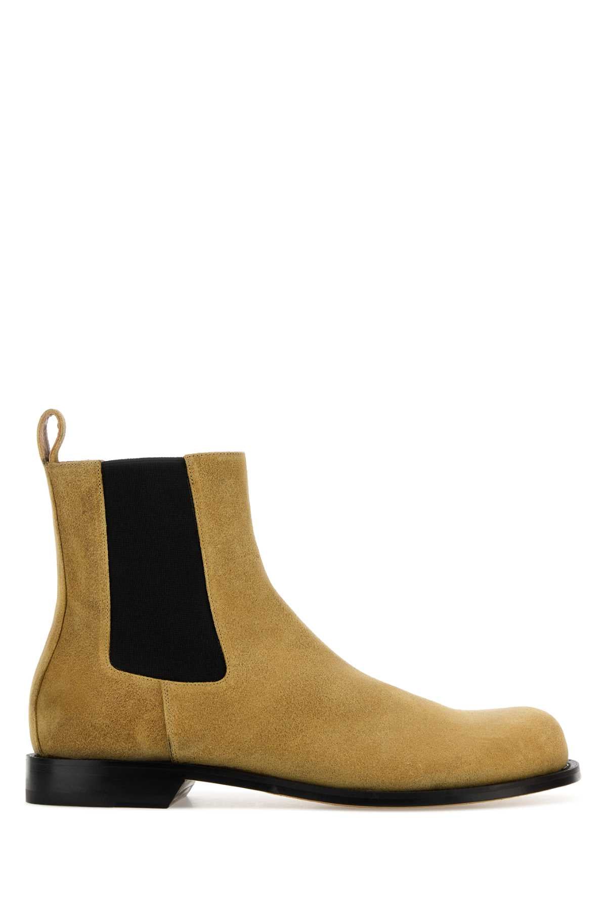 Jw Anderson Men Beige Suede Chelsea Ankle Boots J.W. ANDERSON
