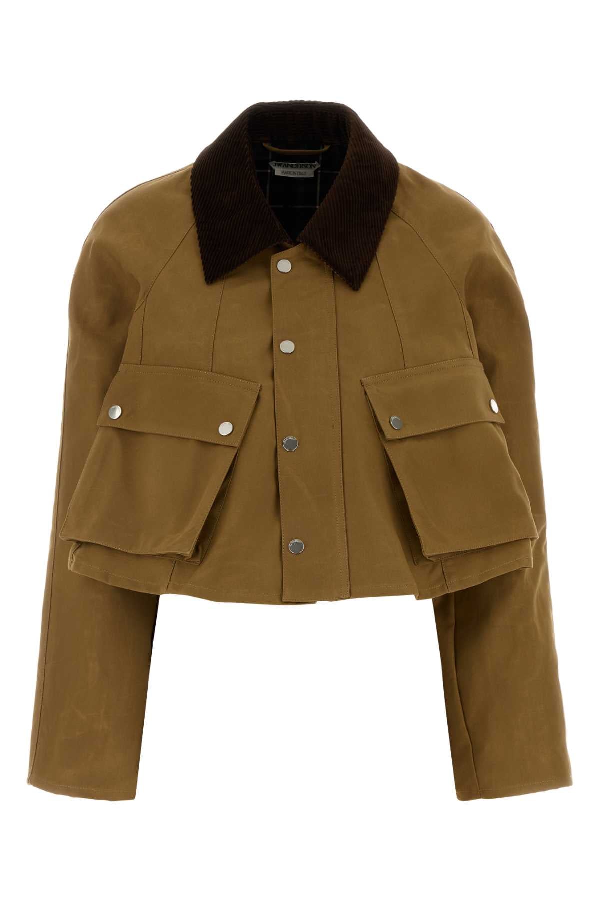 Jw Anderson Women Camel Cotton Jacket J.W. ANDERSON