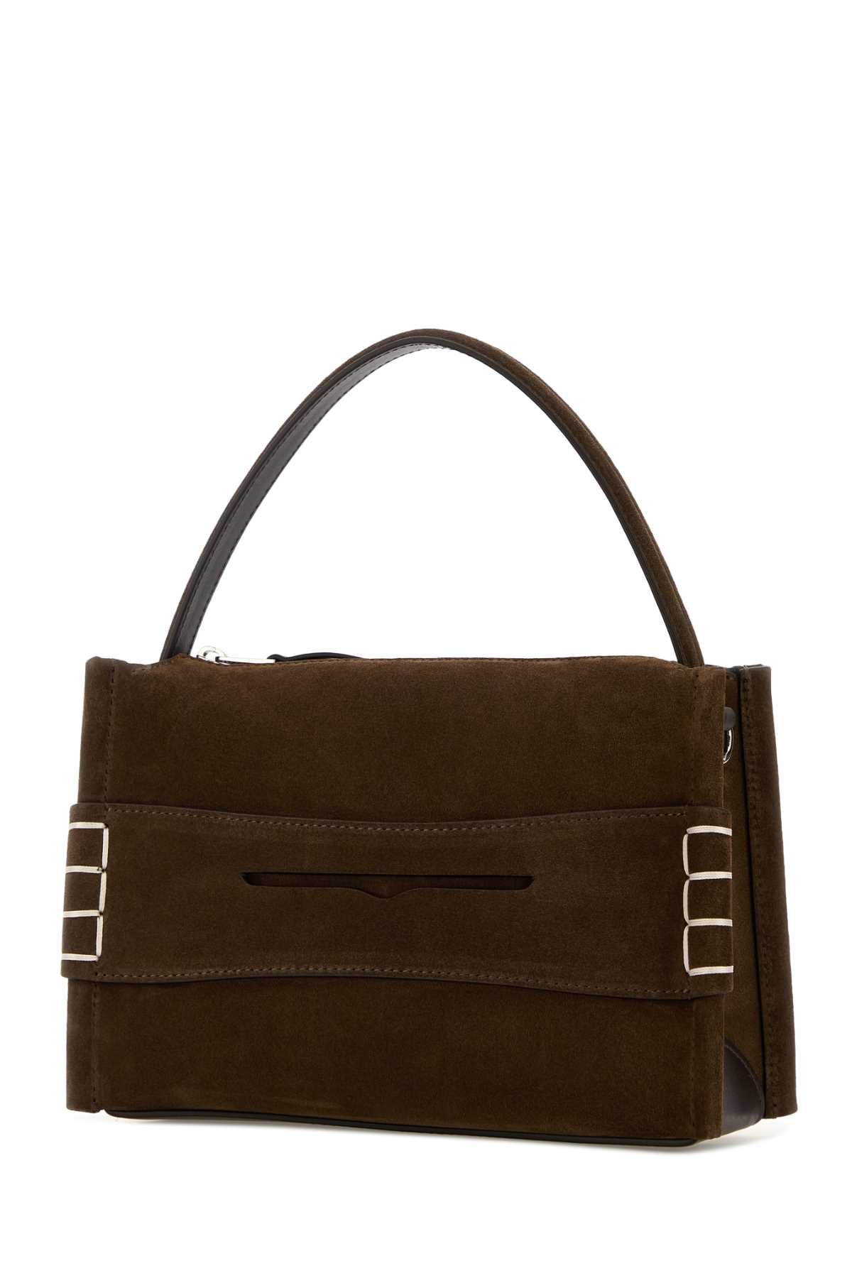 Jw Anderson Women Brown Suede Small Loafer Handbag J.W. ANDERSON