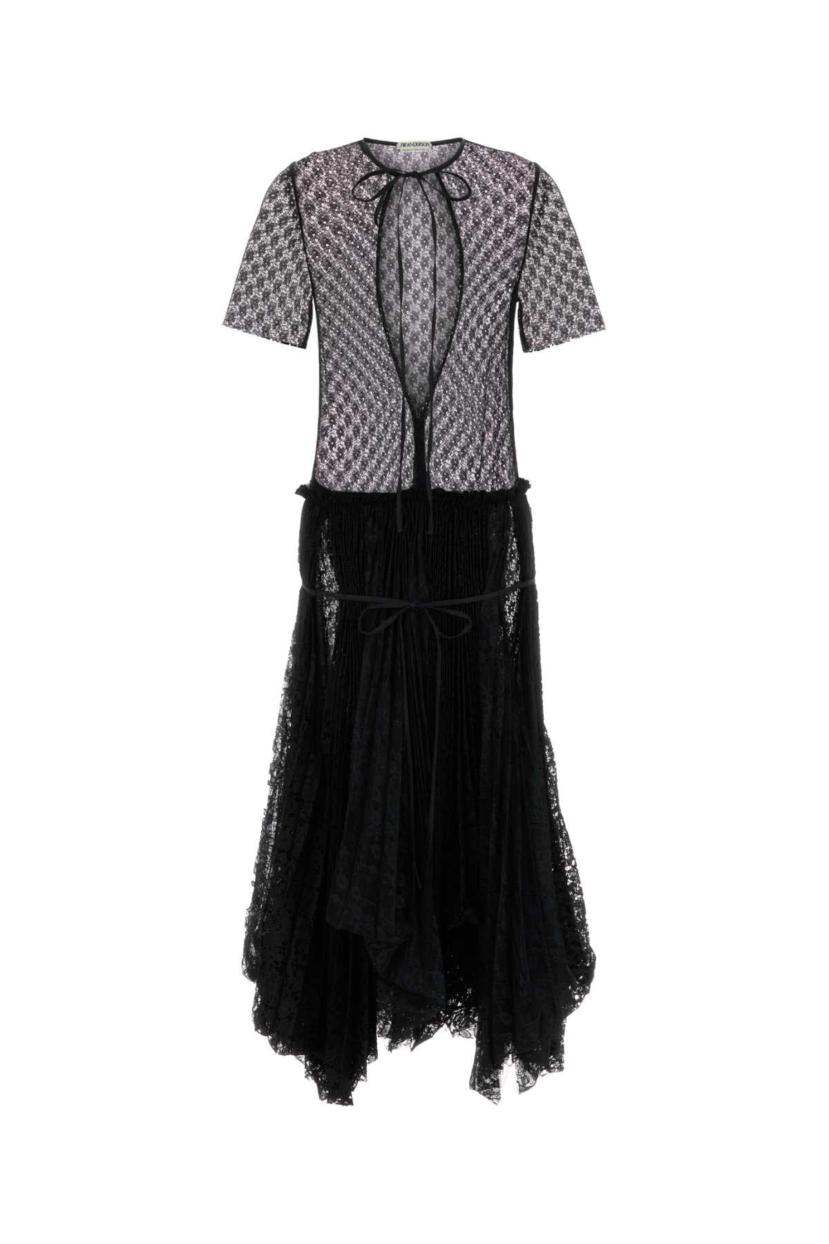 Jw Anderson Women Black Lace Long Dress J.W. ANDERSON