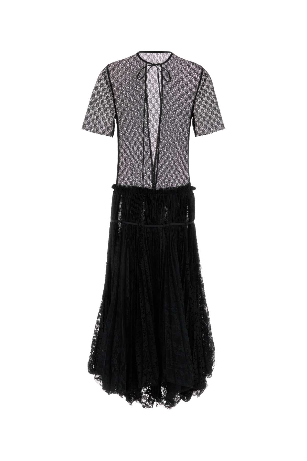 Jw Anderson Women Black Lace Long Dress J.W. ANDERSON