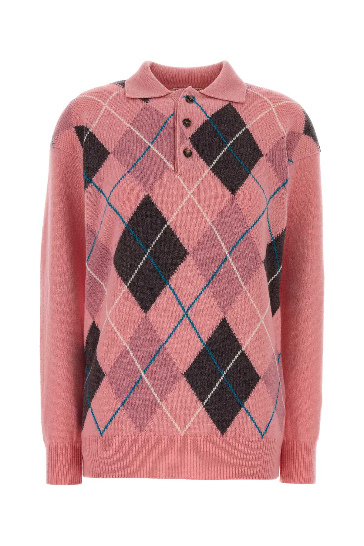 Jw Anderson Women Pink Wool Polo Shirt J.W. ANDERSON