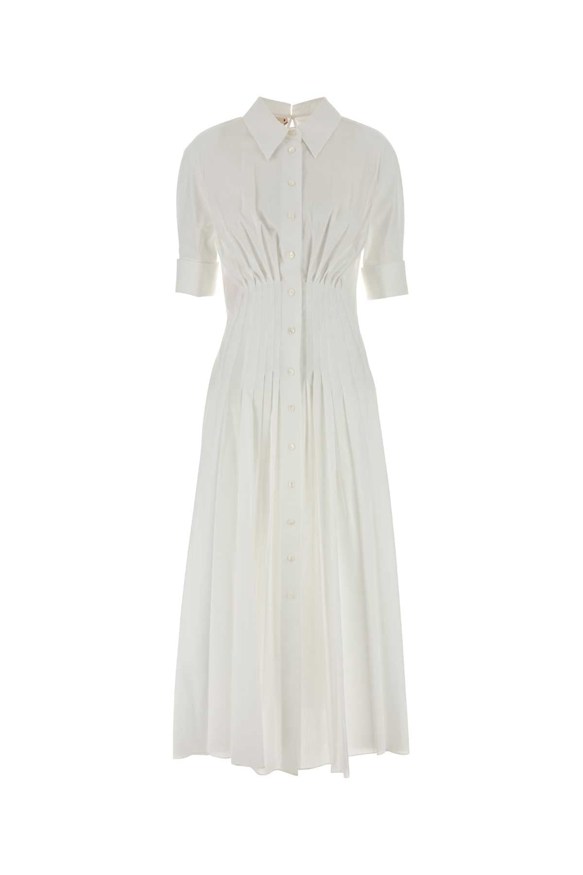 Marni Women White Poplin Shirt Dress MARNI